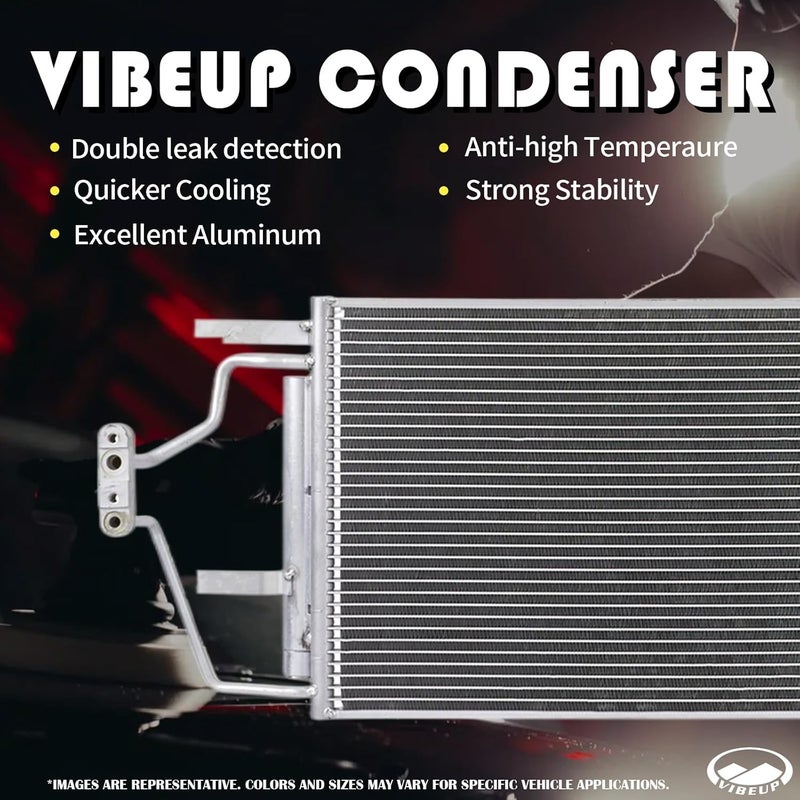 VibeUp 4977 Condenser Compatible with Honda Civic 2001-2005 Acura EL 2001-2005 1.7L L4 | Replaces CNDDPI3313 HO3030107 HO3030134 P40241 SIM1674 C3313-ACP C3313-LKQ - Image 4
